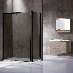 Vincea Душевой уголок Lugano 120x90 VSR-1L9012CGB-1 профиль черный стекло тонированное – фотография-2