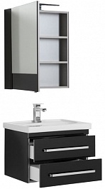 Aquanet Мебель для ванной "Сиена 60" черная подвесная (196499) – фотография-6