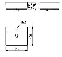 Акватон Тумба с раковиной Лофт Урбан 65 графит\орегон, GEOMETRY – фотография-4