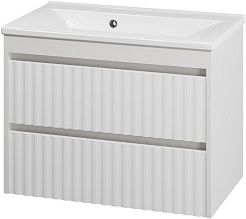 Brevita Тумба с раковиной Balaton 75 белая – фотография-2