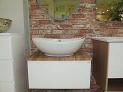 Misty Мебель для ванной Ива 60 белая/дуб – фотография-12