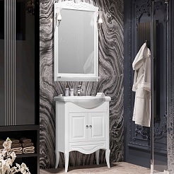 Opadiris Мебель для ванной Брунелла 65 белая матовая – фотография-1