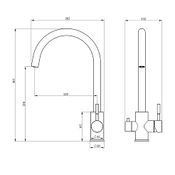 Oliveeka Смеситель для кухни KS OL-458022-MB черный матовый – фотография-2