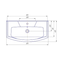 Какса-а Умывальник Элеганс 85 – фотография-2