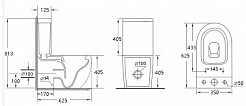 Esbano Унитаз компакт Crisan безободковый серый матовый – фотография-2