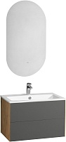 Акватон Мебель для ванной Сохо 75 подвесная дуб веллингтон/графит софт