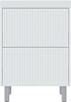 Vivon Тумба под раковину Kristi 60 белая матовая рифленая