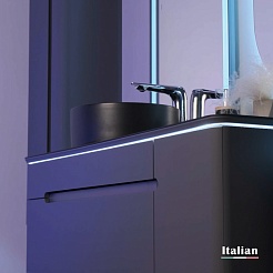 Jorno Тумба с раковиной Shine 120 антрацит Shi.01.120/P/A подвесная – фотография-5