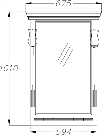 Opadiris Зеркало для ванной Риспекто 65 белое матовое со светильником – фотография-6
