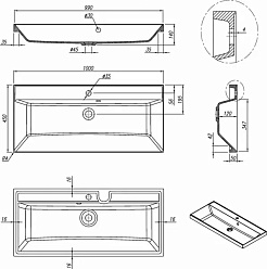 Florentina Раковина Астория 100 антрацит 4640201863460 – фотография-2