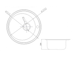 Zorg Кухонная мойка "GraniT" GZR-510 LAGO черный металлик – фотография-2