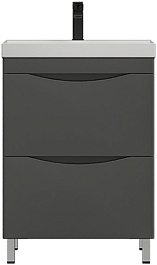 Corozo Мебель для ванной Лиана 60 дуб/графит – фотография-3