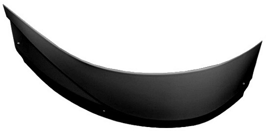 Aquanet Экран для ванны Graciosa L черный – фото-1