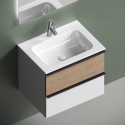 Sancos Мебель для ванной Delta 60 дуб светлый/белый – фотография-3