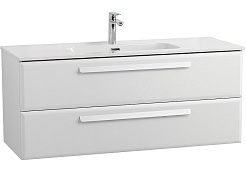 Cezares Тумба с раковиной Eco Cer-N 120 bianco opaco CZR-8095-120 ручки сатин – фотография-1