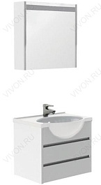 Aquanet Зеркальный шкаф "Лайн 60" камерино – фотография-2