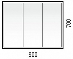 Corozo Зеркало-шкаф Айрон 90, черный/белый – фотография-2