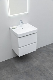 Aquanet Мебель для ванной Вега 50 подвесная белая глянцевая – фотография-6