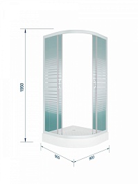 Teymi Душевой уголок Lina 90х90 матовые стёкла с поддоном T00109 – фотография-12