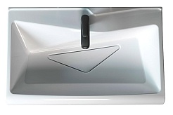 Velvex Тумба с раковиной Crystal Cub 70 напольная, белая – фотография-3