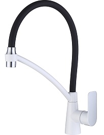 Frap Смеситель для кухни G48 G4048-8 белый/хром – фотография-1