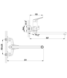 Lemark Смеситель универсальный "Omega LM3151C" – фотография-2