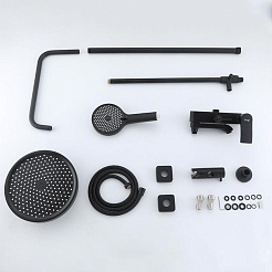 Frap Душевая стойка H75 F2475-6 черная – фотография-3