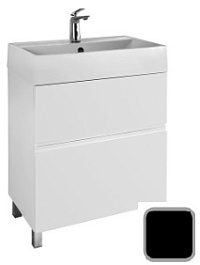 Водолей Тумба с раковиной Аббат 70 черная – фотография-1