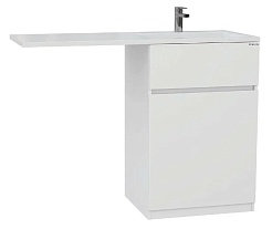 Onika Тумба с раковиной Сорго 58 напольная под стиральную машину белая – фотография-1