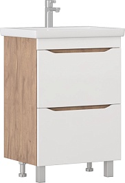 Vigo Мебель для ванной Grani 600-0-2 белая/дуб золотой – фотография-2