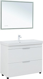 Aquanet Мебель для ванной Ирис New 100 белая – фотография-1