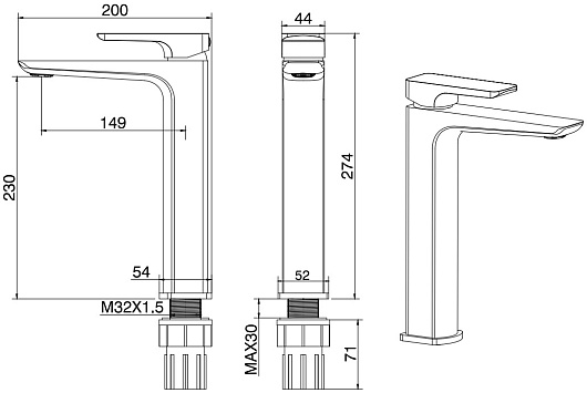 Allen Brau Смеситель для раковины Infinity 5.21002-00 хром – картинка-9