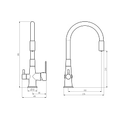 Tokito Смеситель для кухни AISAI хром TOK-AIS-1018 – фотография-4