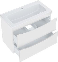 Vivon Тумба под раковину Ostin 70 подвесная белая матовая – фотография-7