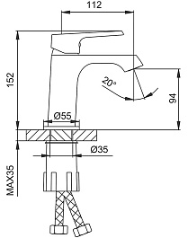 Frap Смеситель для раковины H71 F1071 хром – фотография-3
