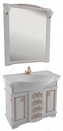Aquanet Зеркало для ванной "Луис 110" белое – фотография-2