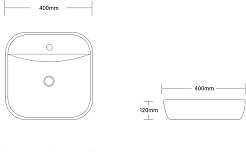 Ceruttispa Раковина накладная 40 CR0075 белая – фотография-7