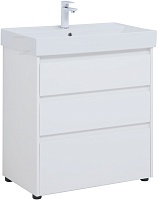 Aquanet Тумба с раковиной Nova Lite 75 белая глянцевая
