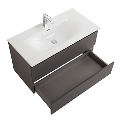 BelBagno Тумба с раковиной Kraft 80 подвесная Темно-Серый матовый с раковиной BB-8099-80 – фотография-8