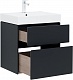 Aquanet Мебель для ванной Бруклин 60 подвесная черная матовая – картинка-52