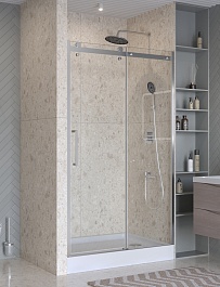 BelBagno Душевая дверь в нишу Marino MARINO-2-BF-1-110-C-CR 110x195 профиль хром стекло прозрачное – фотография-2