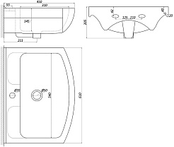 Misty Мебельная раковина Днепрокерамика Изео 60 – фотография-3