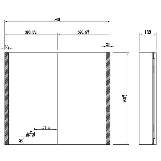 Aquatek Зеркало-шкаф 80 AQ7809-MLC с подсветкой – фотография-8