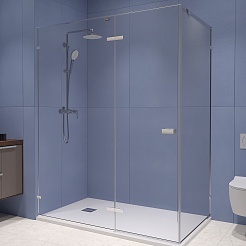 RGW Душевой уголок Stilvoll SV-040 100x90 профиль хром стекло прозрачное – фотография-1