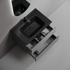 Sancos Тумба с раковиной Folk 70 grey soft раковина Element 71 CN7007MB – фотография-2