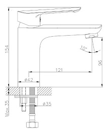 Mixline Смеситель для раковины 35k ML29-04 "Comfort" хром – фотография-4