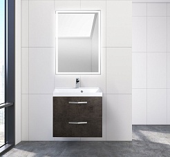 BelBagno Тумба с раковиной AURORA 600 Cemento Scuro – фотография-2
