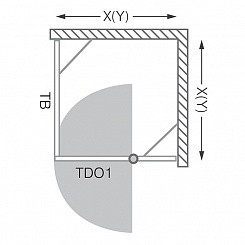 Roltechnik Душевая дверь "TDO1 800" brillant – фотография-10