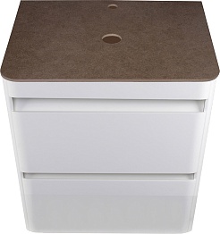 Style Line Тумба с раковиной подвесная Атлантика 60, антискрейч, столешница MI03 – фотография-2