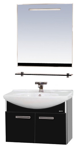 Misty Мебель для ванной Джулия 65 подвесная черная – фото-1